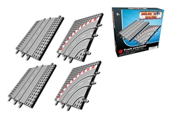 Micro Slot Racing Track Extension - 2 curve and 2 straight pcs 